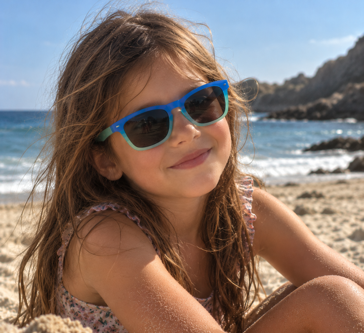 Lentes Cuadrados Polarizados blue green