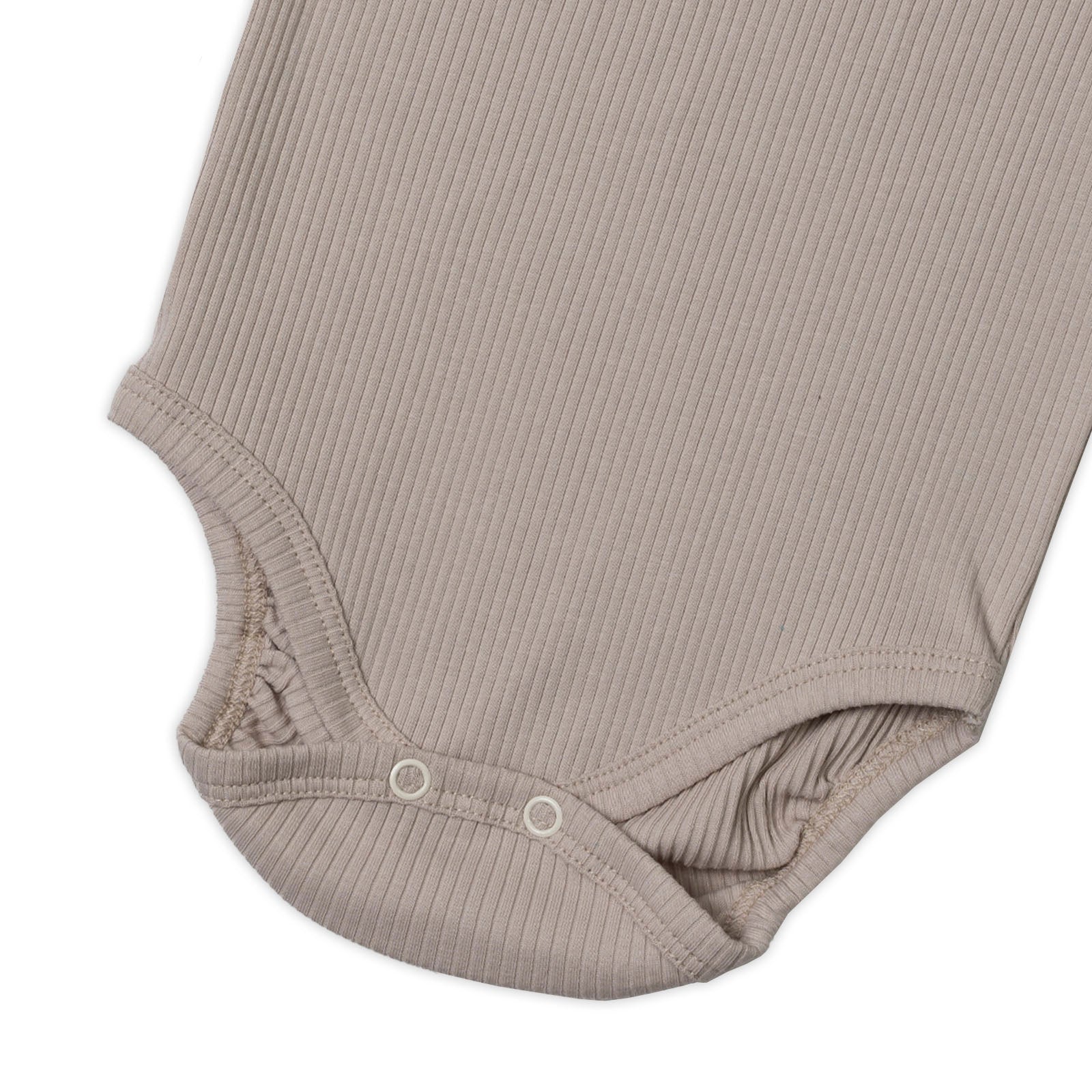 Body Manga Larga Acanalado Taupe