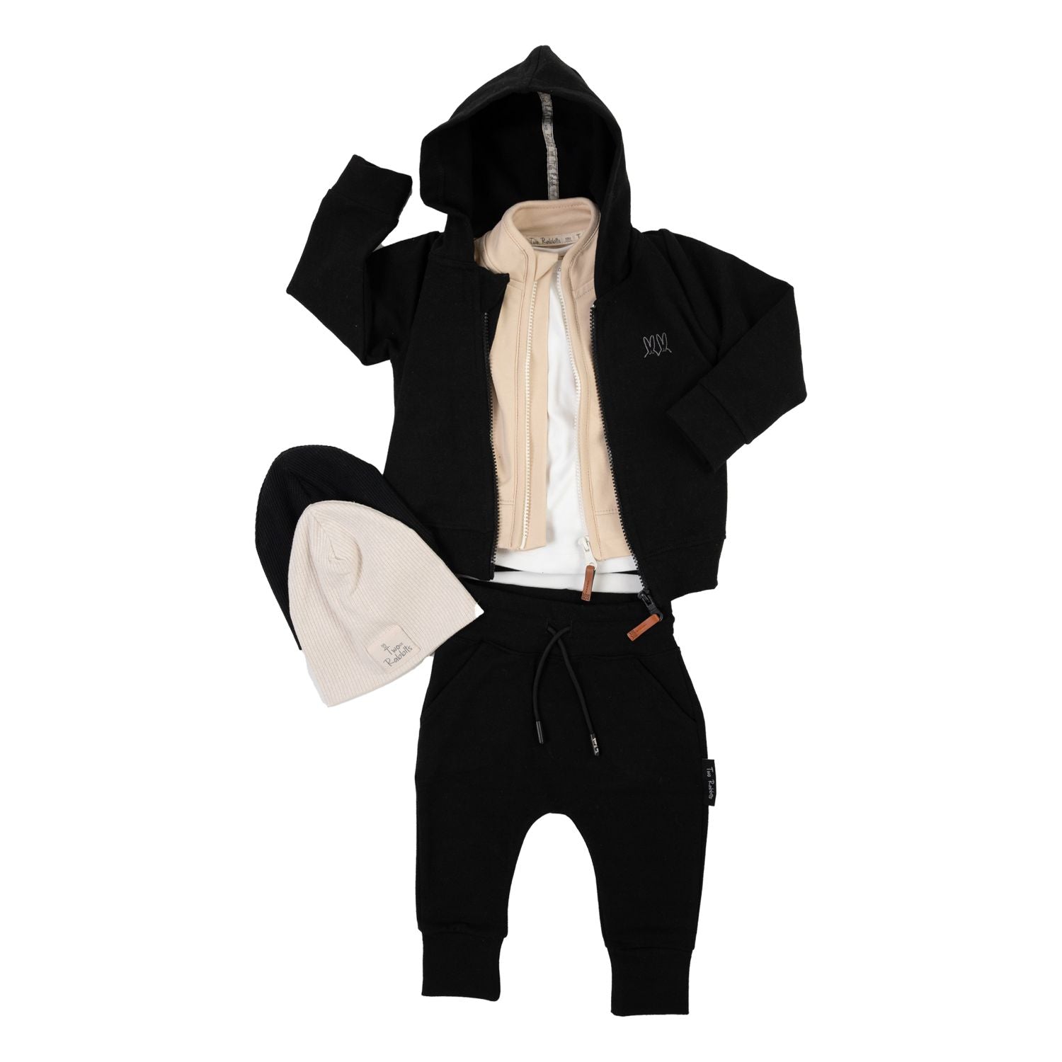 Casaca Capucha Negro