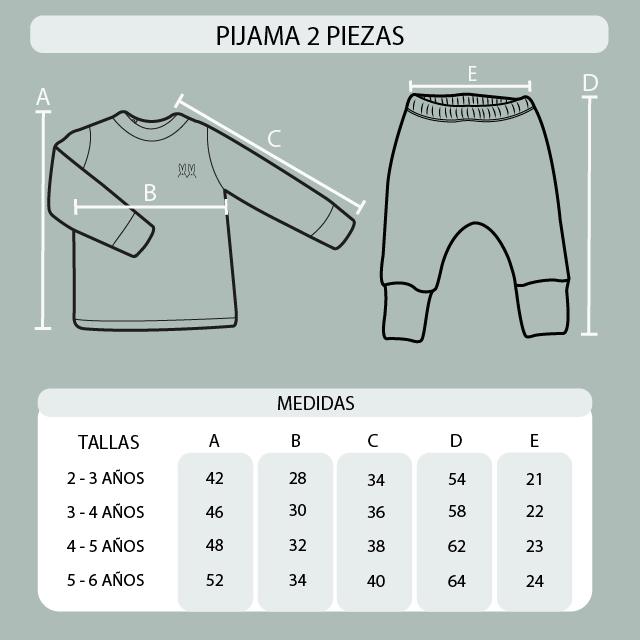 Pijama 2 piezas Afranelada Mauve