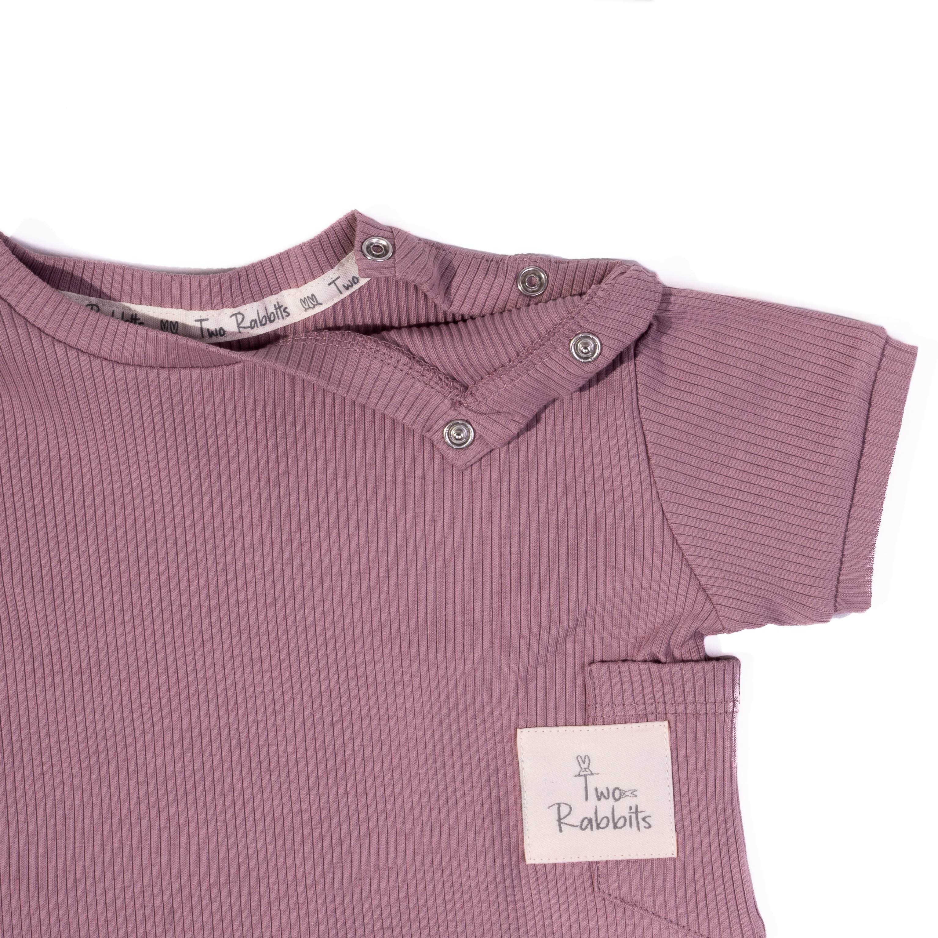 Polo Oversize Acanalado Mauve