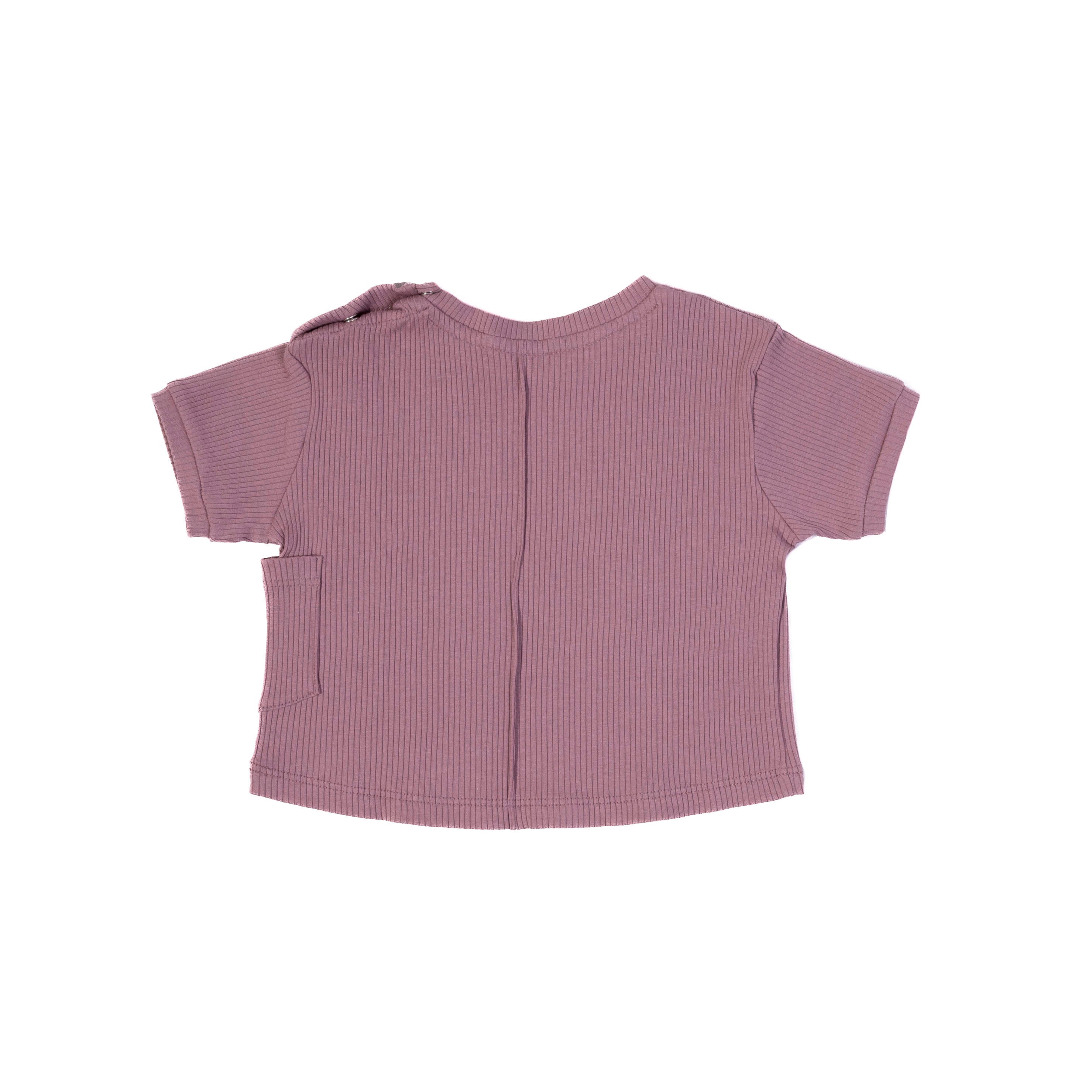 Polo Oversize Acanalado Mauve