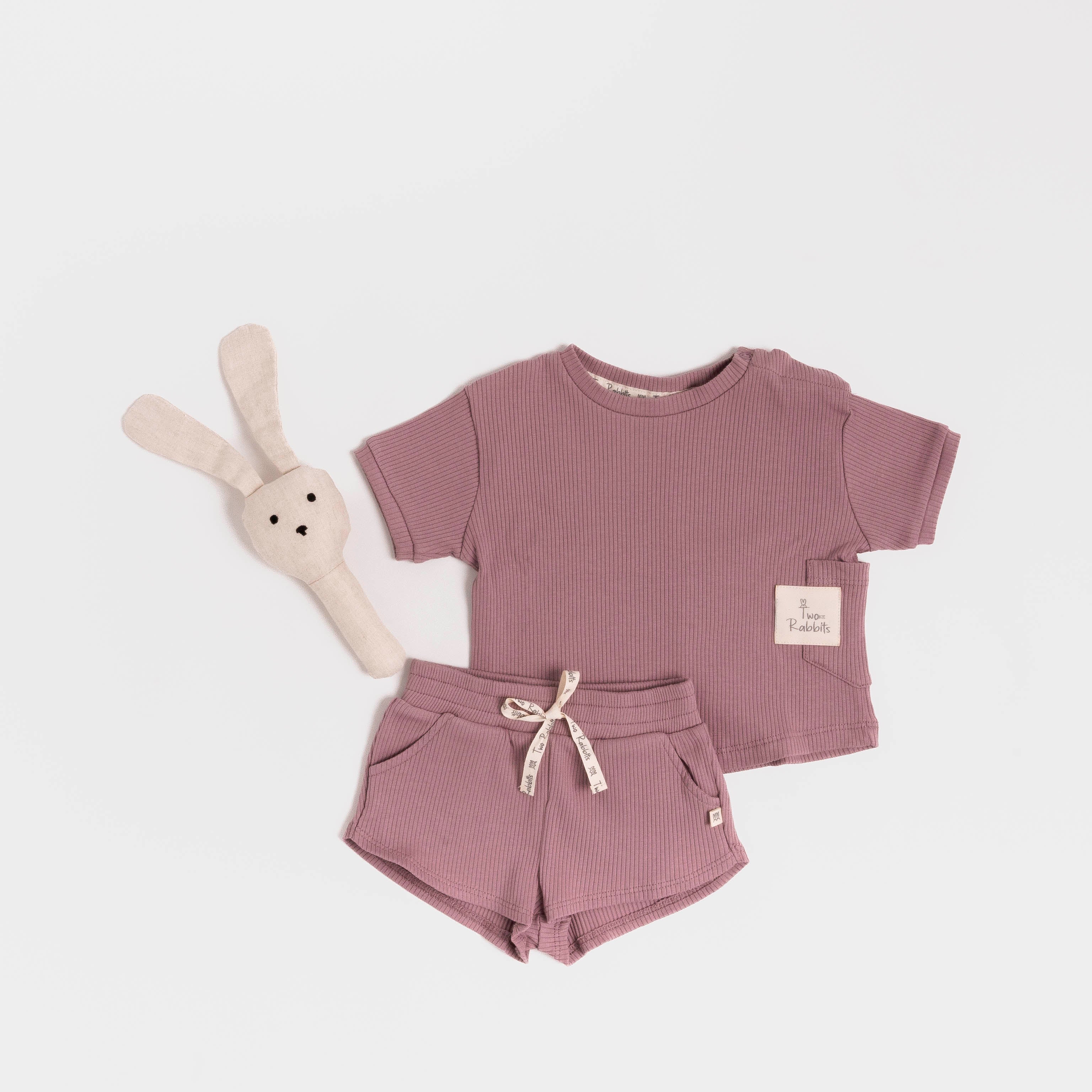 Short Comfy Acanalado Mauve