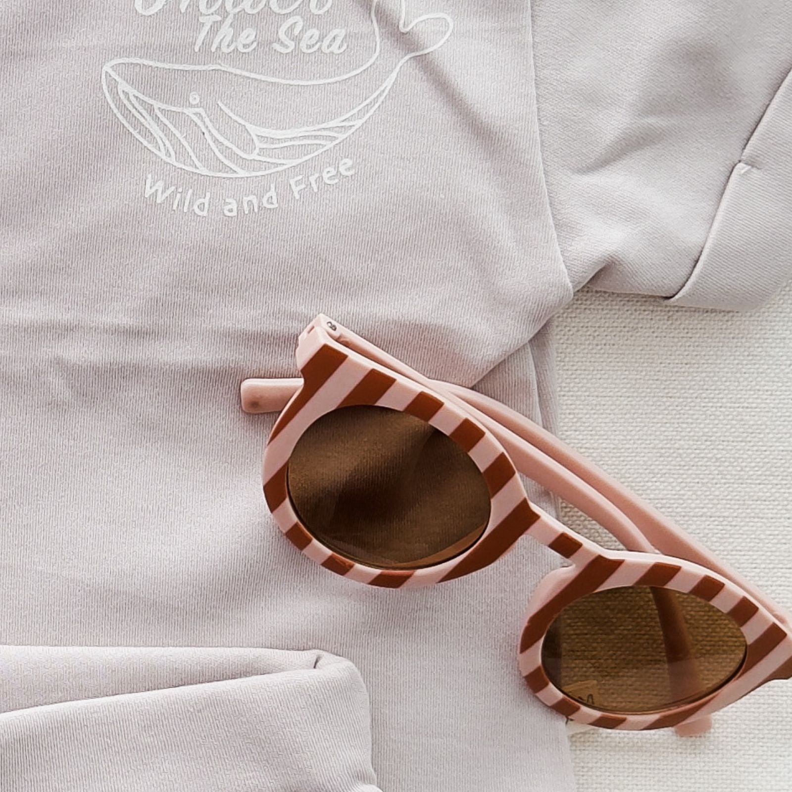 Lentes Rayas Terracota Rosado