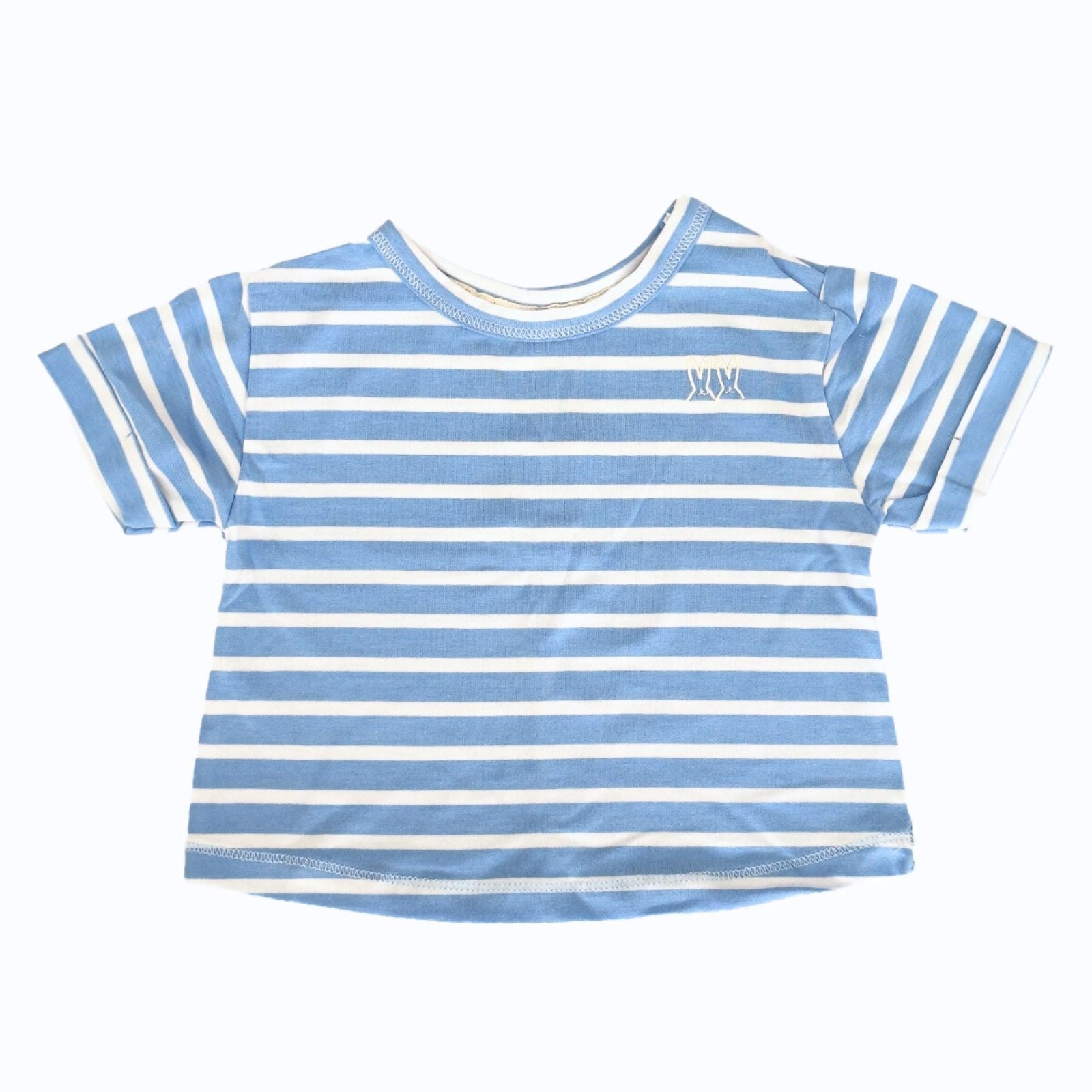 Polo Manga Corta Rayas Azul