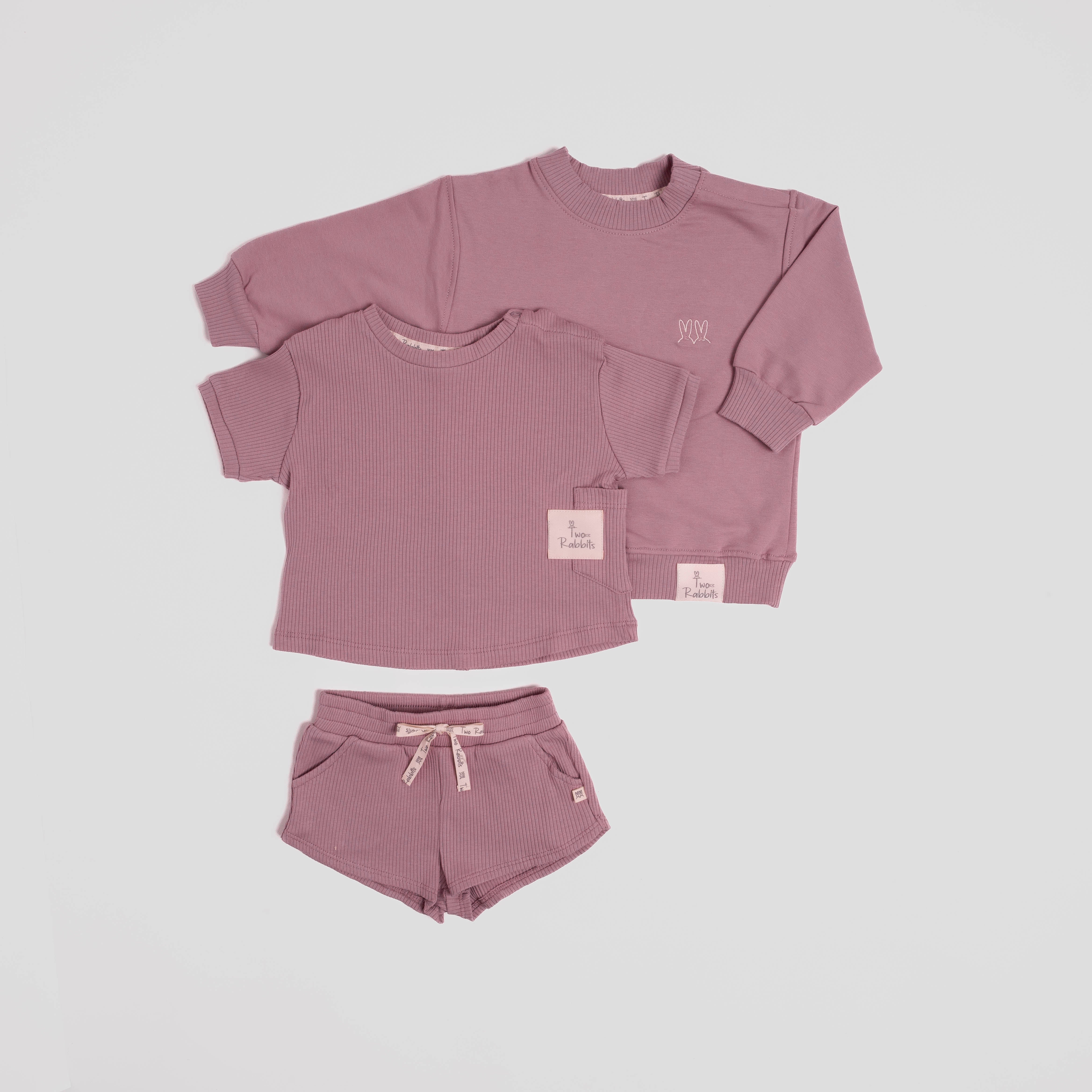 Short Comfy Acanalado Mauve
