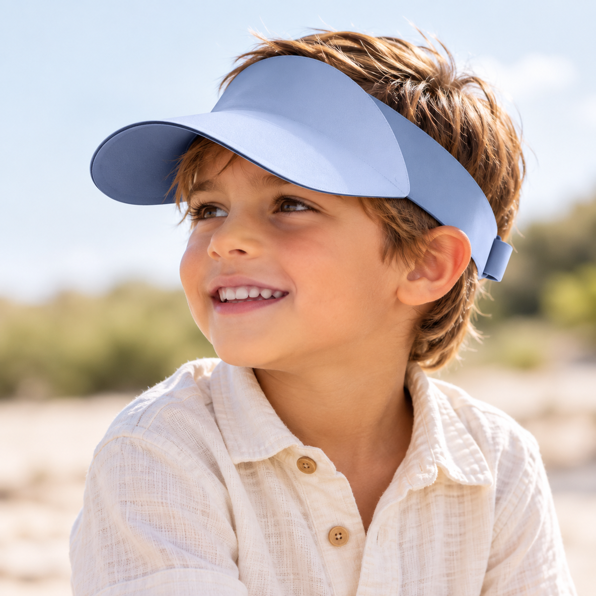 Visera de protección solar infantil Celeste