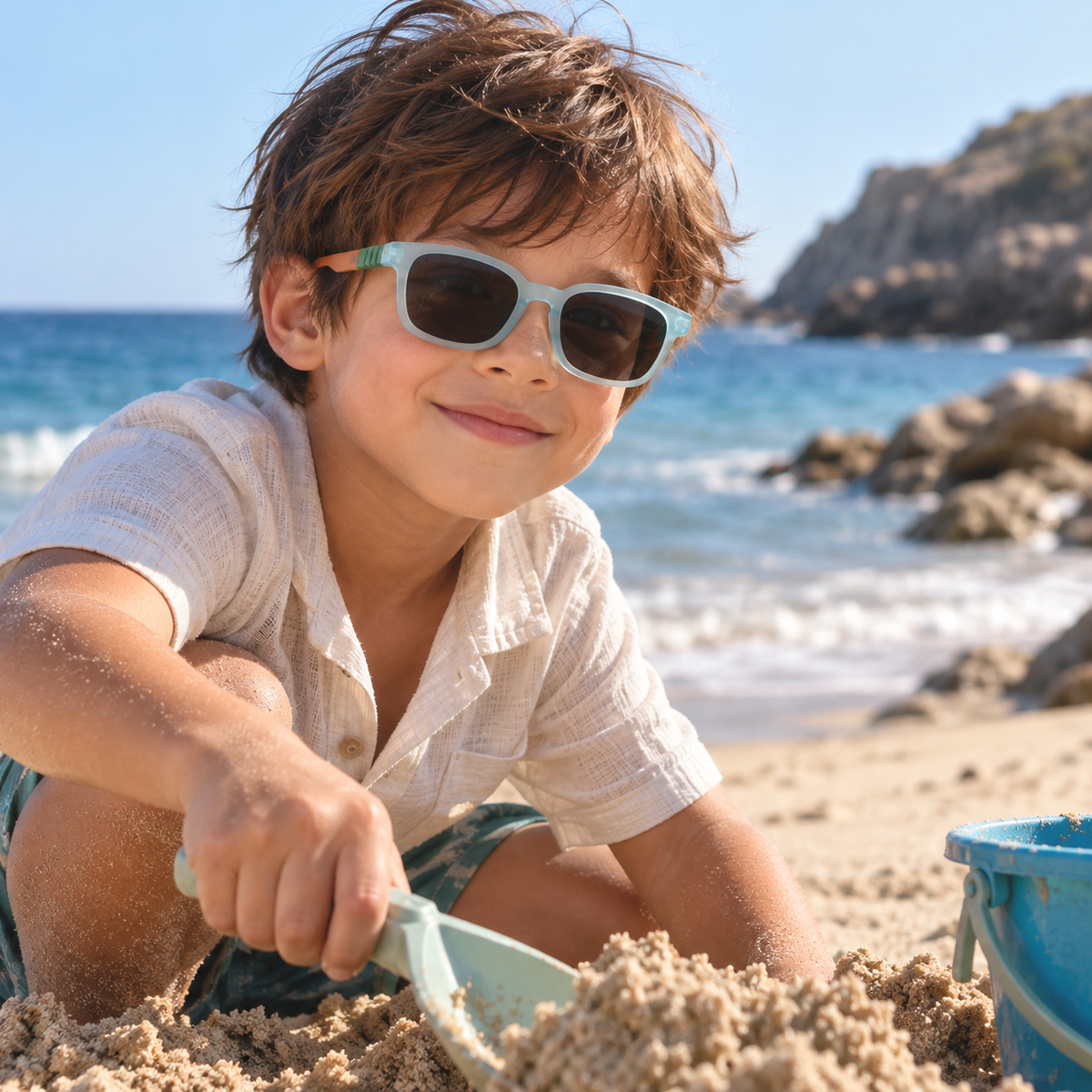 Lentes Silicona Contraste clear blue