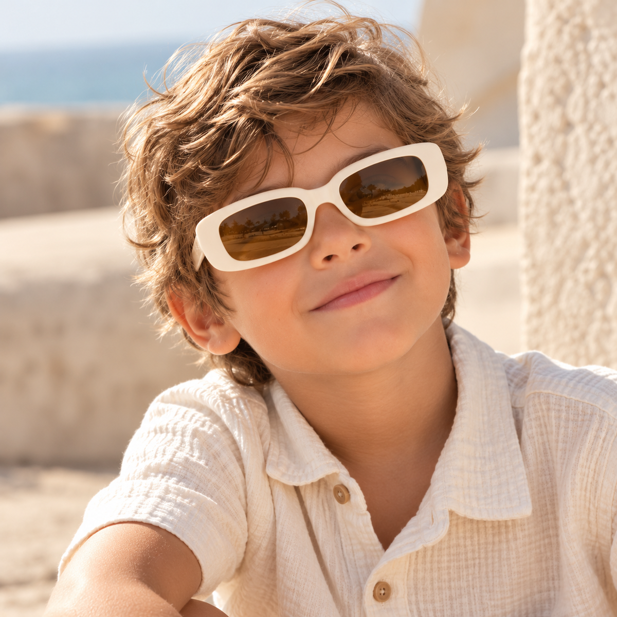 lentes vintage marfil