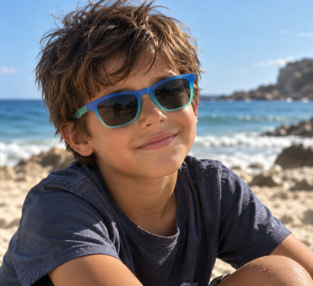 Lentes Cuadrados Polarizados blue green