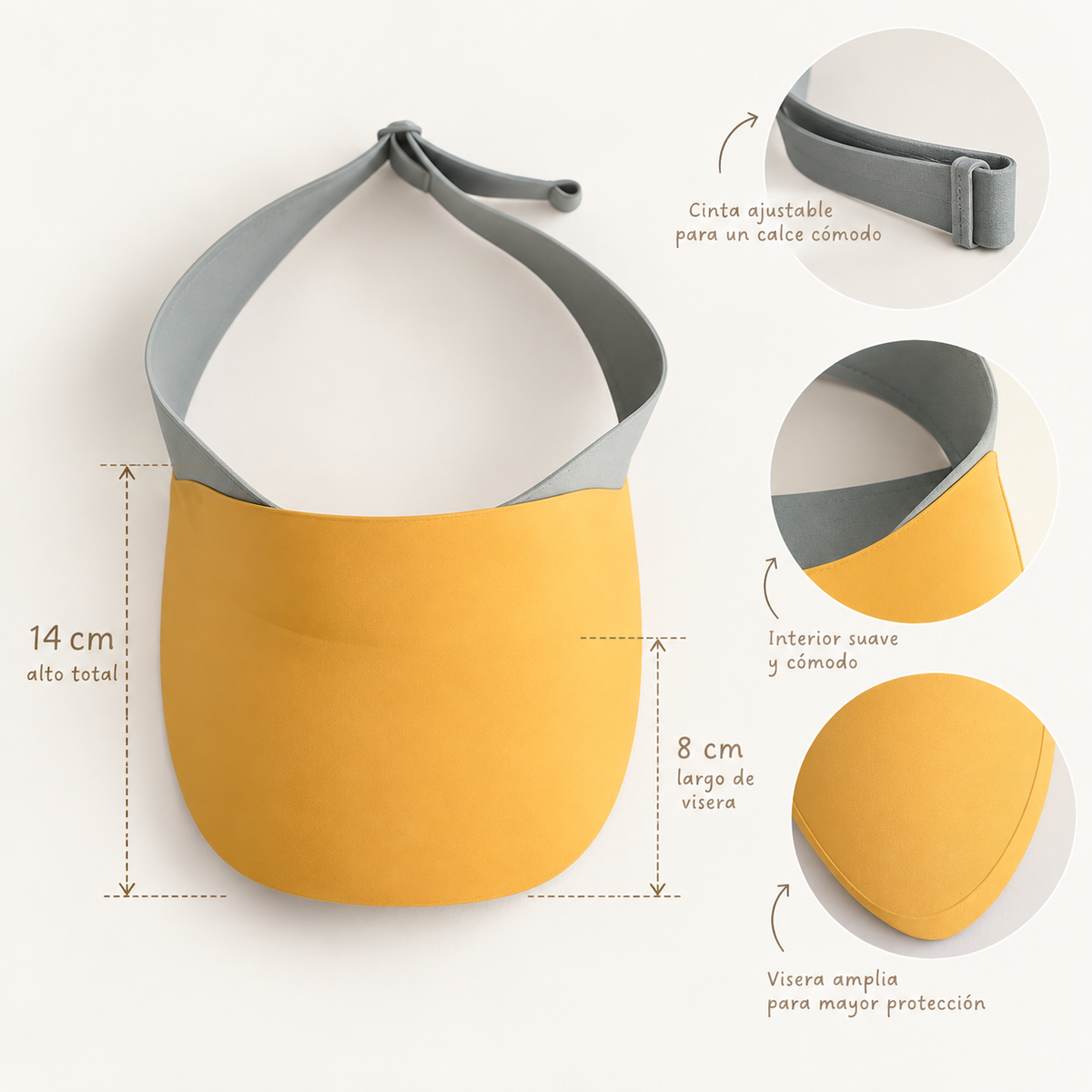 Visera de protección solar infantil verde