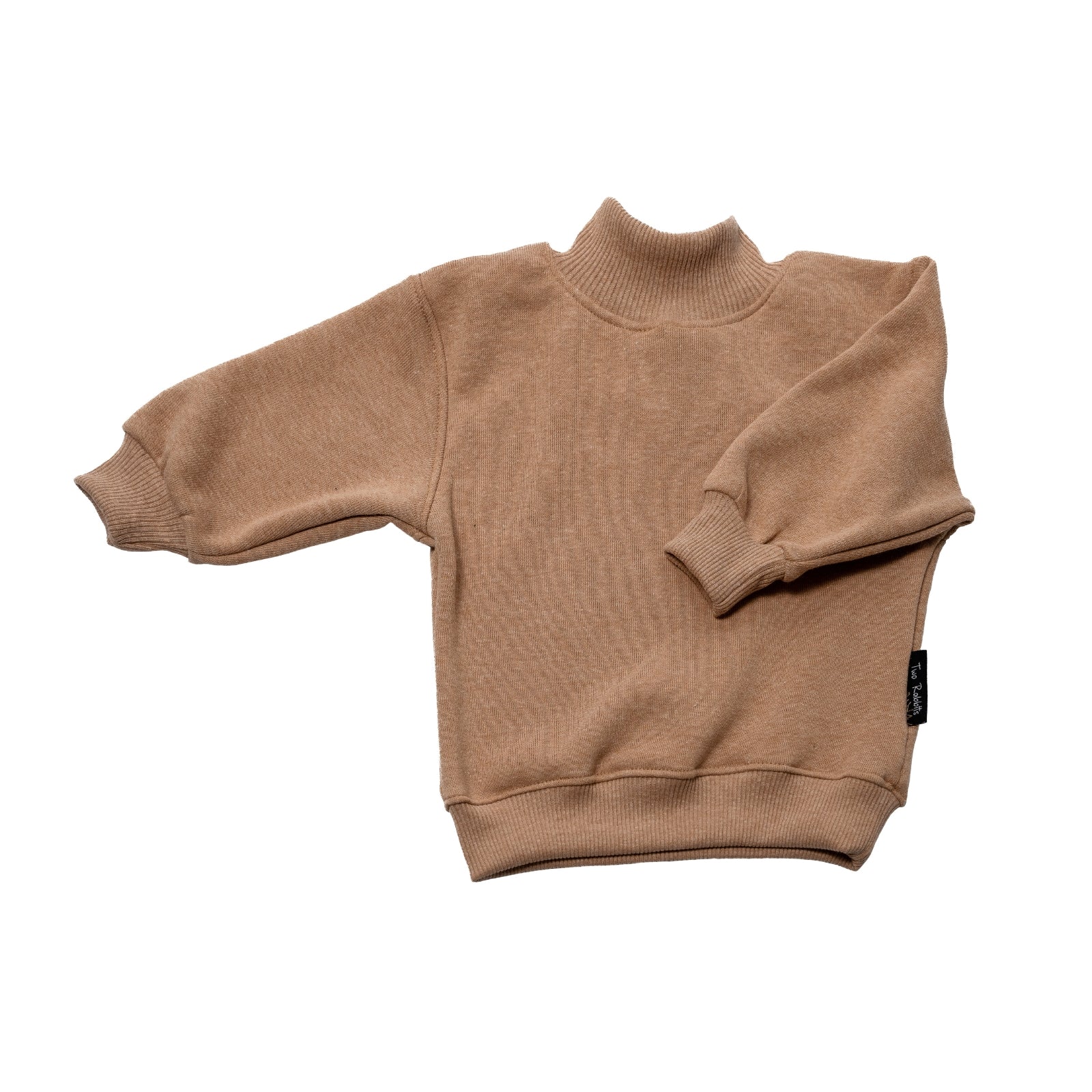 Sweatshirt Oversize Cuello Alto Camel