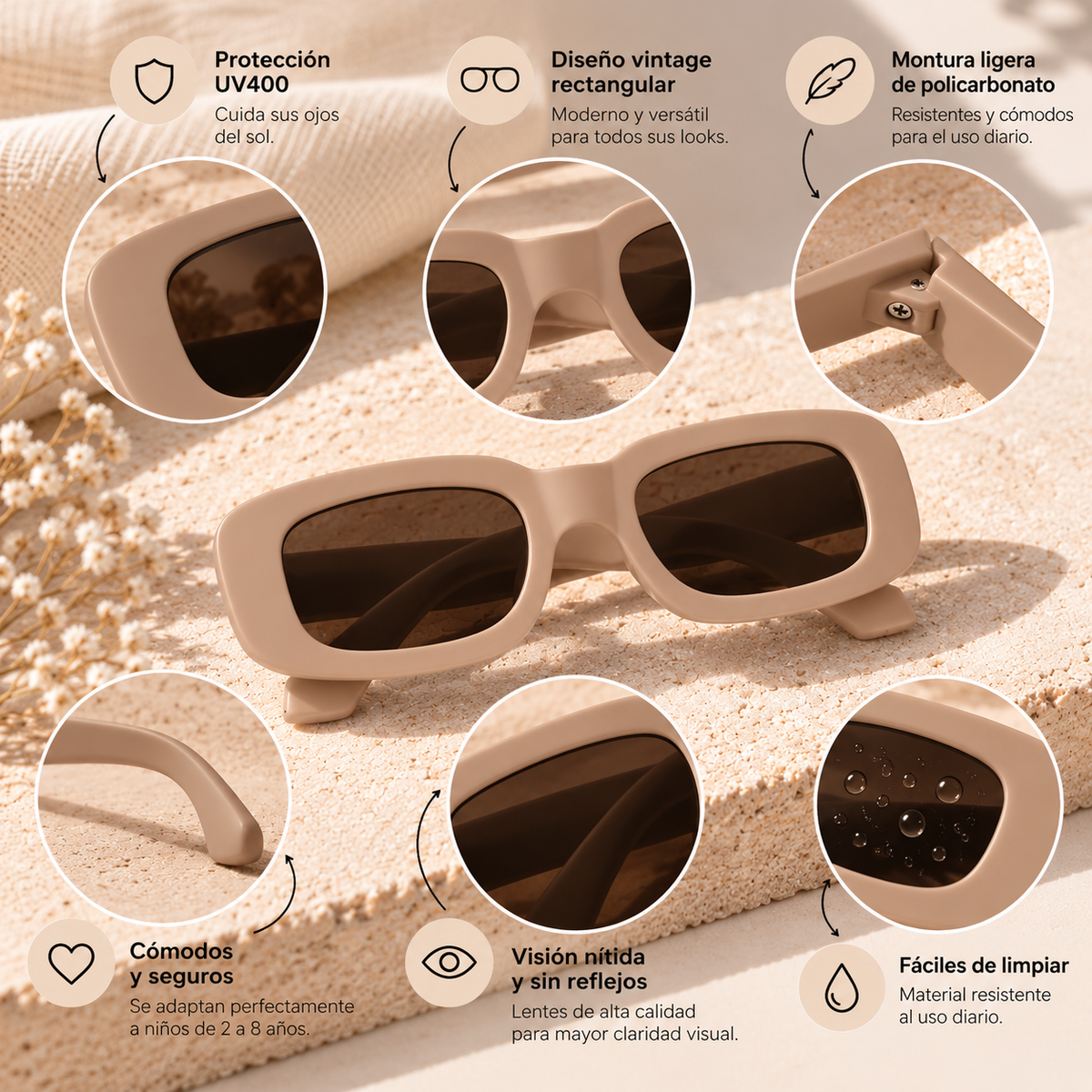 lentes vintage coffee