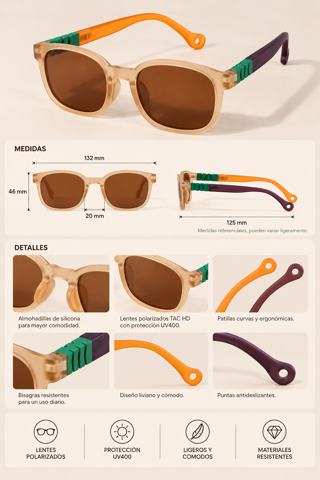 Lentes Silicona Contraste clear brown