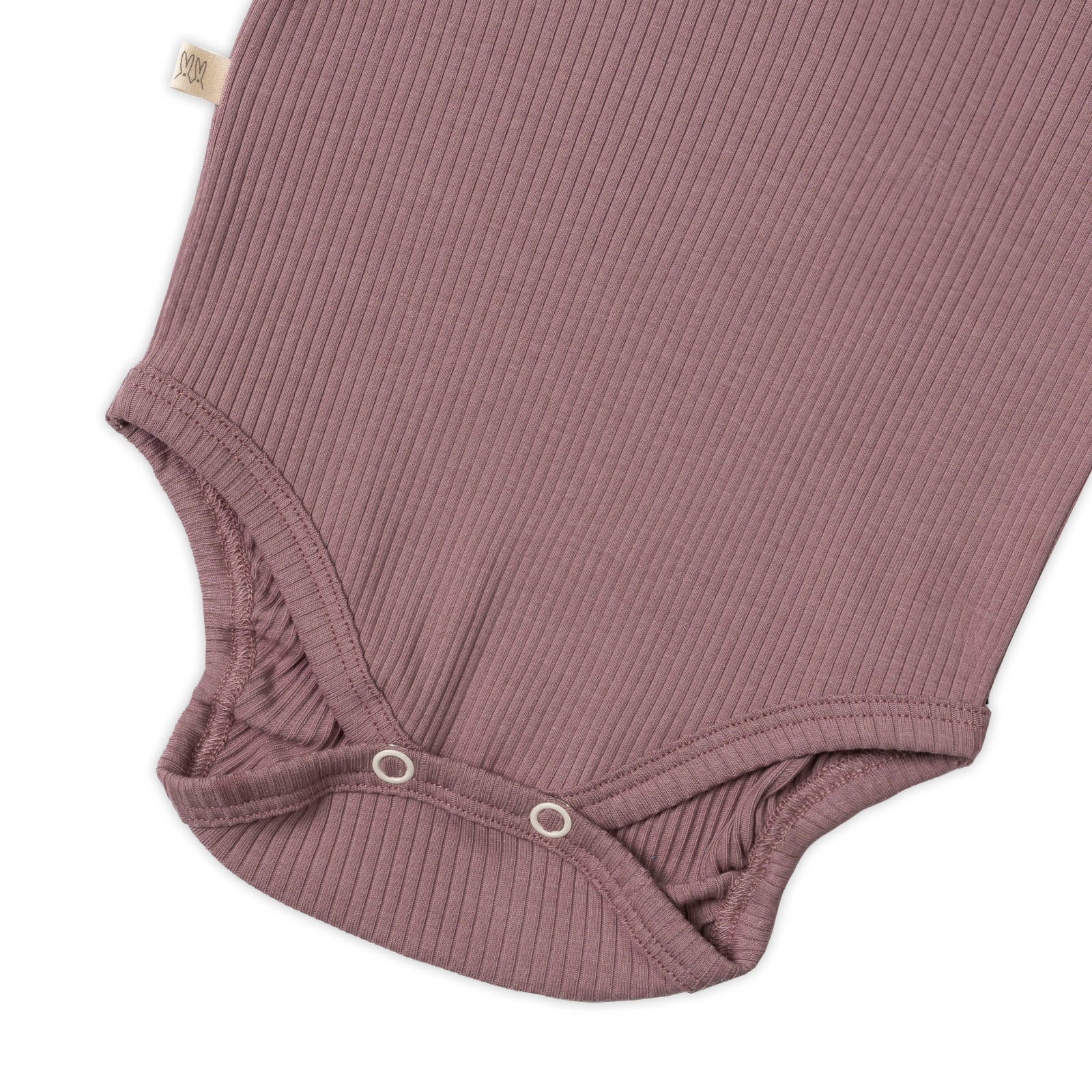 Body Manga Larga Acanalado Mauve