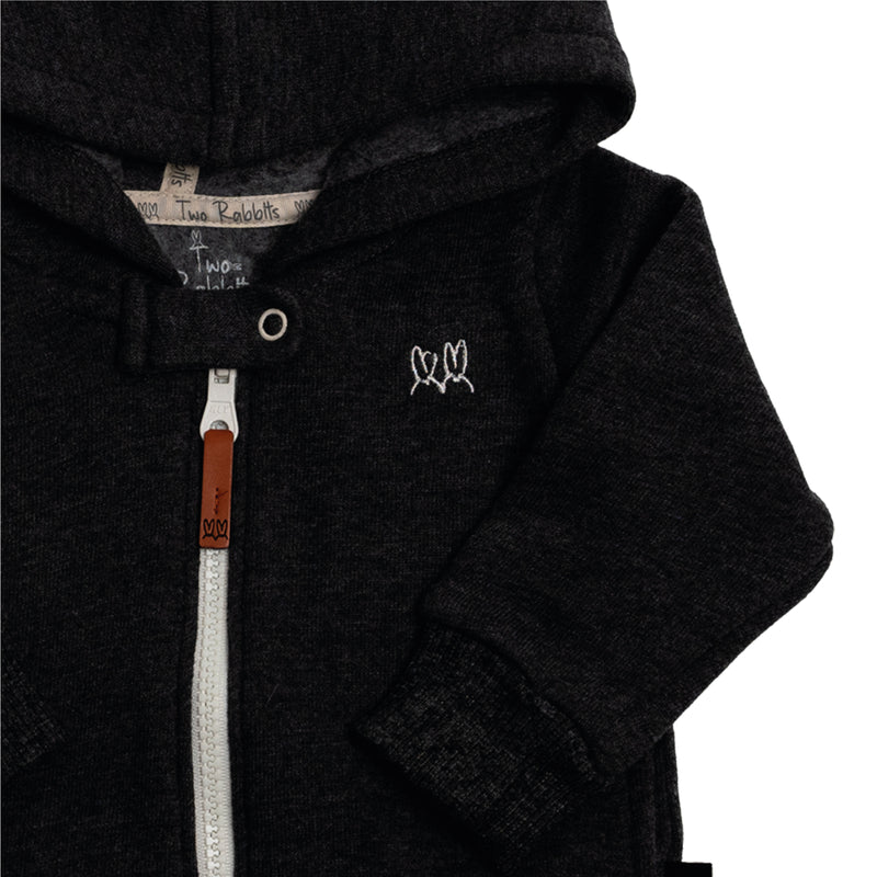Casaca Capucha Afranelada Charcoal
