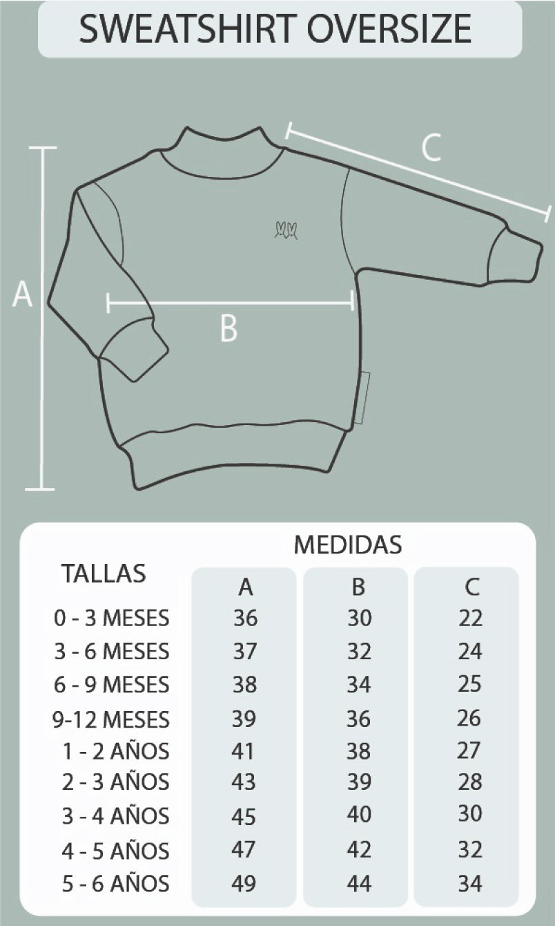 Sweatshirt Oversize Cuello Alto Arctic Blue