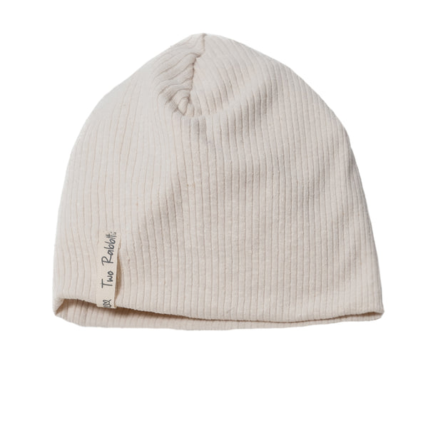 Beanie acanalado vainilla