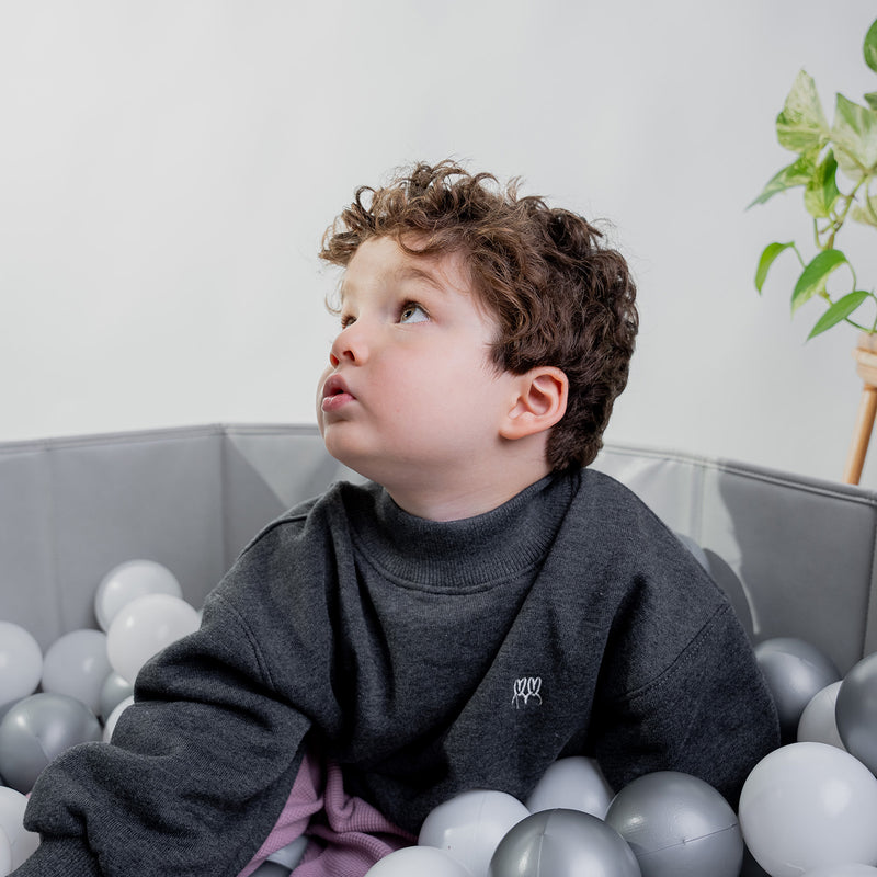 Sweatshirt Oversize Cuello Alto Charcoal