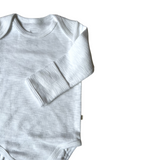Body Manga Larga Cotton Flame Blanco