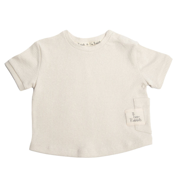 Polo Oversize Acanalado Vainilla