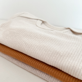Body Manga Larga Pima Cotton Acanalado Sienna