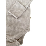Body Manga Larga Rib Pima Gris Jaspeado