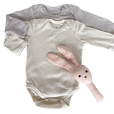 Body Manga Larga Rib Pima Gris Jaspeado