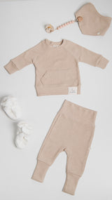 Pant Waffle Beige -Adjustable Fit!