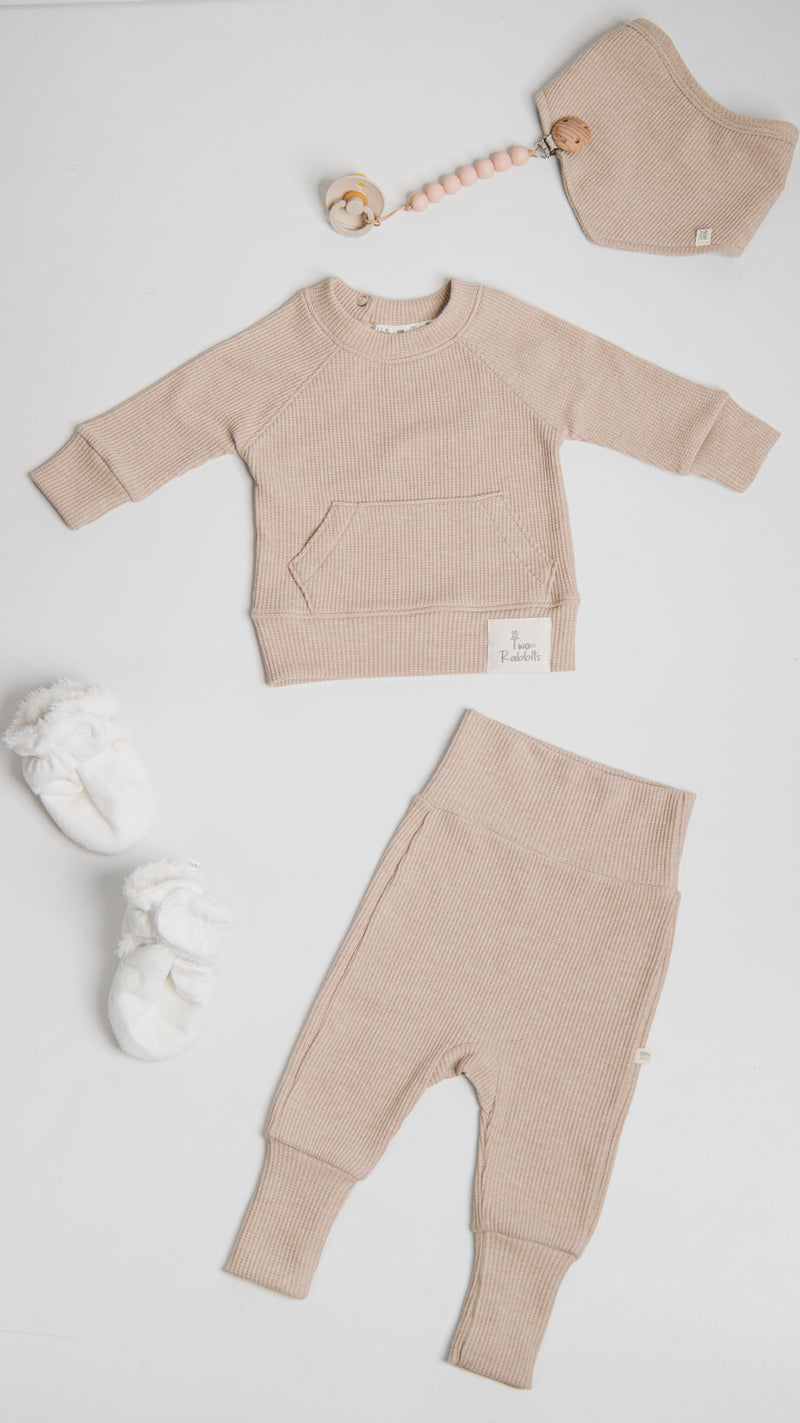 Pant Waffle Beige -Adjustable Fit!